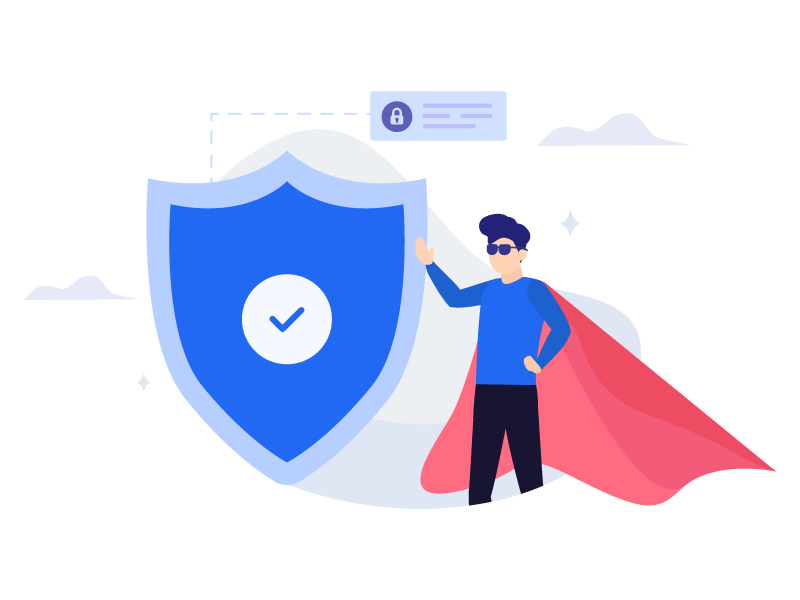 Secure illustration super data protection security secure