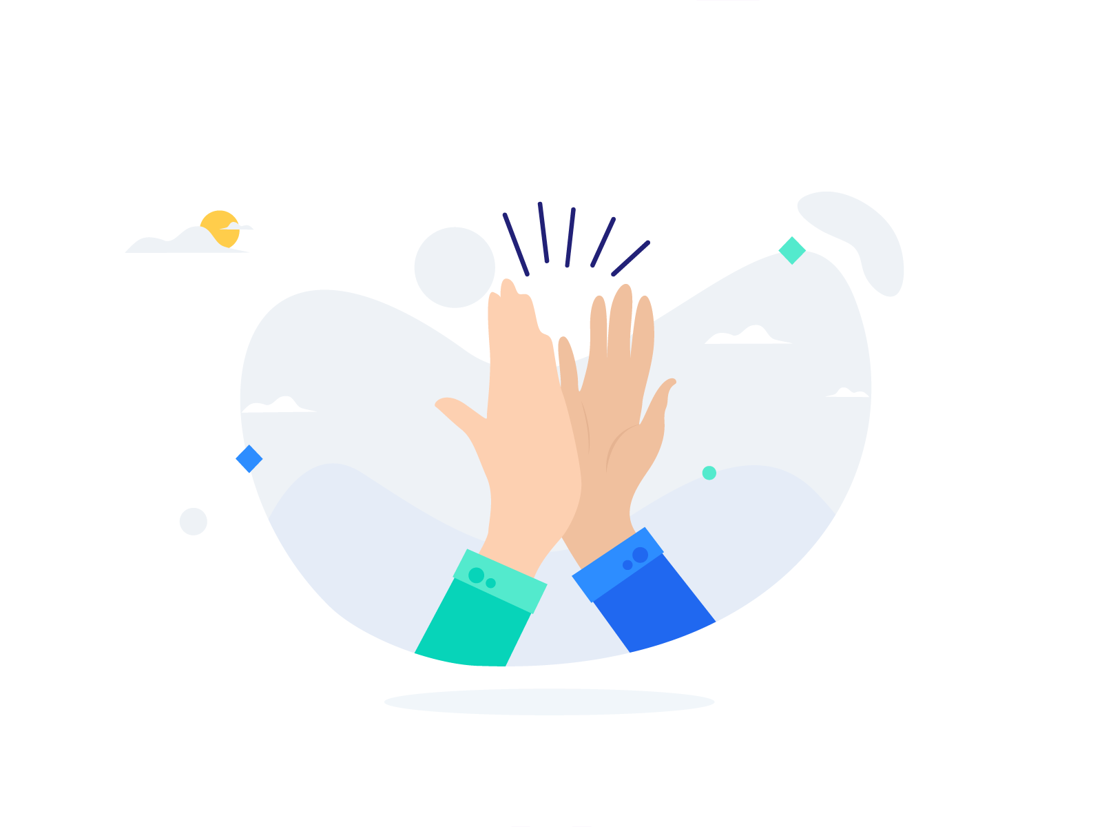 High Five by Shiva Thallapalli on Dribbble