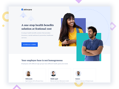 Landing Page analytics benefits branding components employee benefits general health graphs health insurance healthcare landing landingpage mental health physical health plug and play testimonials web