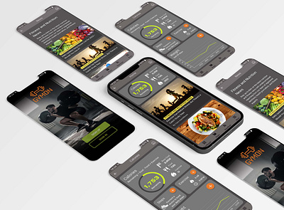 Gymon App branding design ui ux