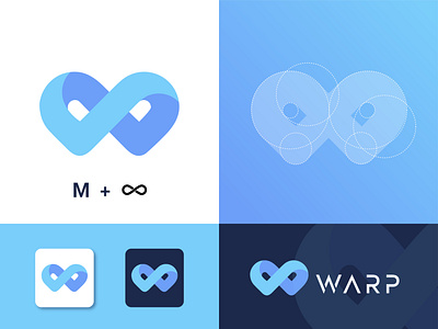 Warp Logo - W Monogram logo design Infinty logo logo w logo
