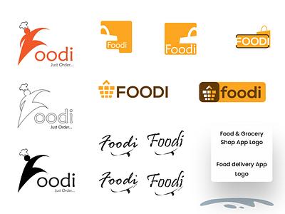Foodi- App Logo Design app logo branding design food and grocery app logo food delivery food delivery app logo foodi grocery illustration logo logo design