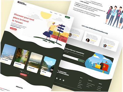 Amazing Bangladesh- Travel Landing page design desktop home page landing page simple design travel travel landing page ui ui ux design ux web design