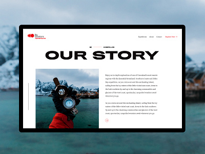 Big Questions Xpeditions website clean design editorial layout minimal typography web