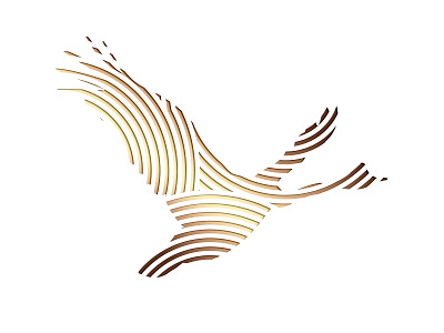 Magpie Goose bird foil gold goose wine wine label logo