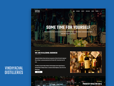 Vindhyachal Distilleries - Alcohol Website UI/UX adobe xd photoshop ui ux