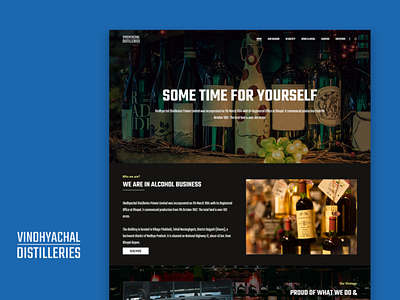 Vindhyachal Distilleries - Alcohol Website UI/UX