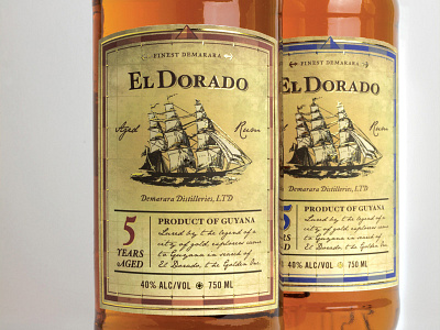 El Dorado Rum alcohol exploration map packaging rum ship treasure