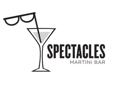 Spectacles Martini Bar 1960s bar logo minimal retro spectacles