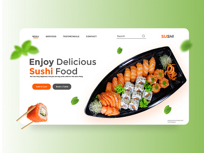 sushi website design branding design graphic design illustration sushi ai typography ui ux