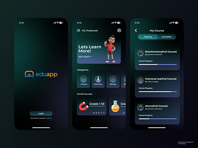 Learning app app design learning byju ui ux