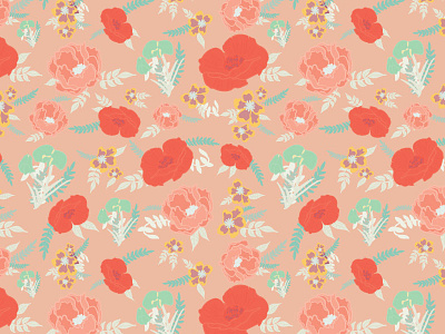 Garden Party floral flower flowers illustration pattern surface pattern design