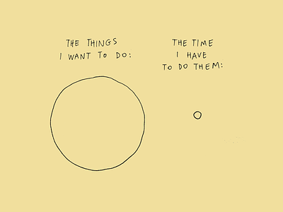 The things, the time doodle illustration meme relatable simple time