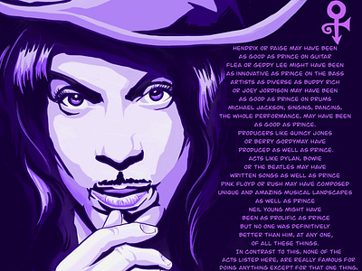 His Royal Purple Badness digital art illu illustration painting portrait prince purple rick gray