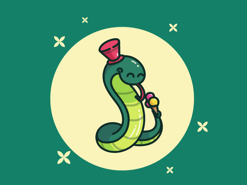 Snake Animation animation cream debut eating green hat ice olala shot snake