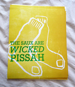wicked pissah accent boston design letterpress redsox wickedpissah