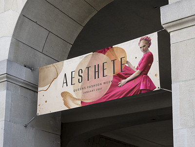 Aesthete: Queens Fashion Week – Event Banner banner couture design elegant event event banner event design events fashion fashion week haute couture marketing collateral promotions