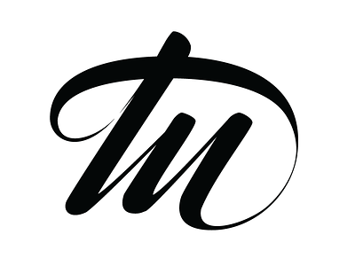 tu monogram handlettering logo monogram