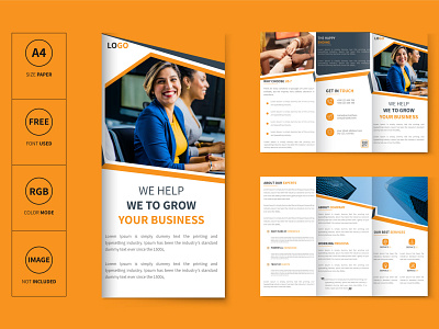 Corporate trifold brochure business template