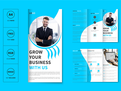 Corporate trifold brochure business template