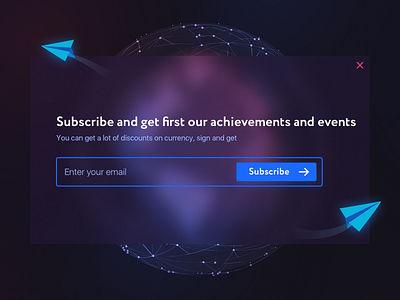 Subscribe for LP crypto cryptocurrency email fly lp subscribe ui ux