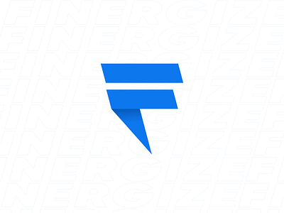 Finergize logo blue branding finance icon logo logotype