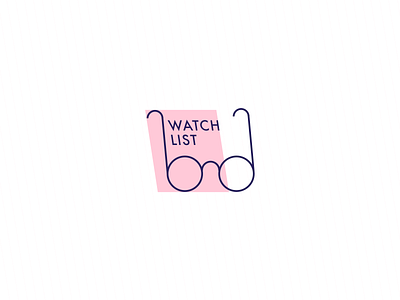 Watchlist logo branding collection database flat glass glasses icon information technology lenses list logo simple simple design simple logo typography vector watch watchlist web