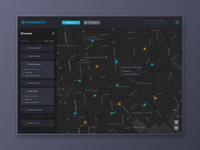 PusleCloud app behaviors car interface locations maps phone traffic web web app