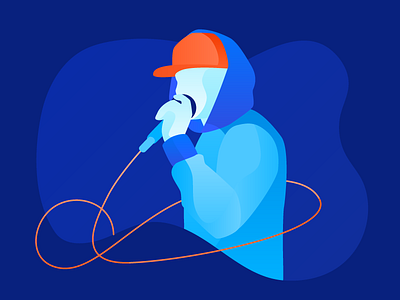 Rapper representation beatbox character gradient hip hop illustration man microphone music rap rapping representation vector