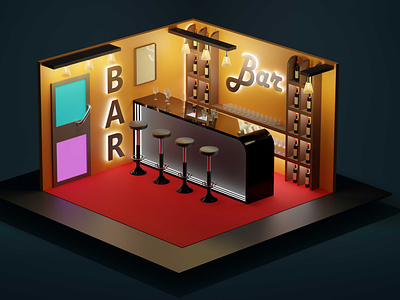 mini bar counter design