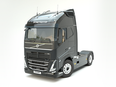 Volvo Fh16 750 Globetrotter 2020 3d 3d model art asset black blender branded branding design fh16 game art game dev game ready globetrotter graphic design high quality lights prime mover semi truck volvo