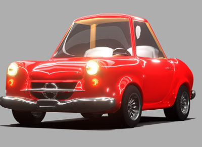 Cartoon Concept Classic Car 3D model 3d 3d model animation art beautiful blender branding car cartoon classic complete concept cute design game art graphic design kids modern red vehicle