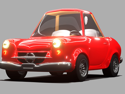 Cartoon Concept Classic Car 3D model