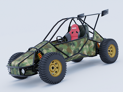 4x4 Off-road Buggy Low-poly 3D model