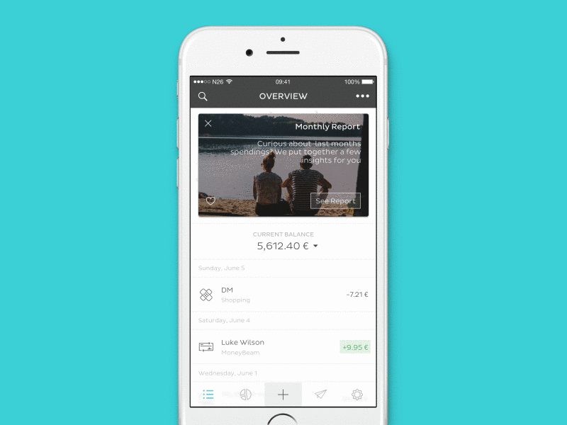N26 iOS Redesign banking cards ios list mobile redesign ui