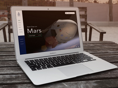 Space Website Theme MacBook