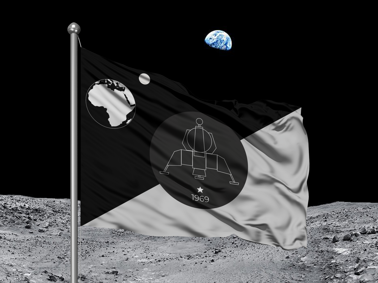 Flag of the Moon by Dermot McDonagh on Dribbble