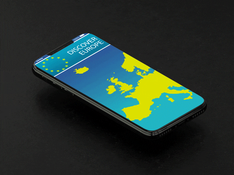 Discover Europe App app eu europe ios iphone mobile mobile design phone app ui ui design user interface ux design