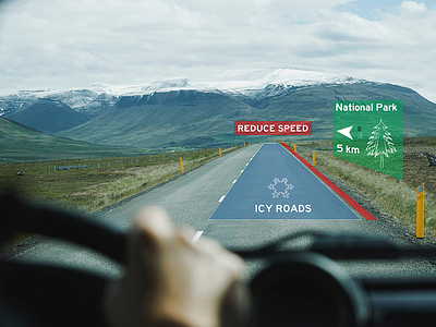 Augmented Reality Driving ar augmented reality car dashboard driving ui ui design user interface ux design virtual reality visual design