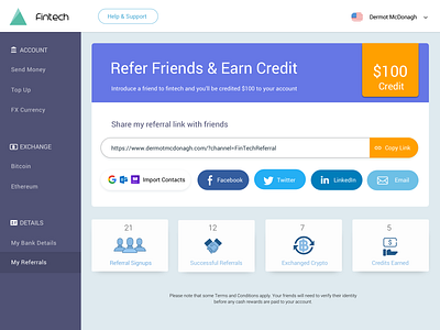 FinTech Referral Program banking chinese crypto design financial fintech localisation referral referrals responsive design russian signup ui ui ux design user experience user interface ux design web design website