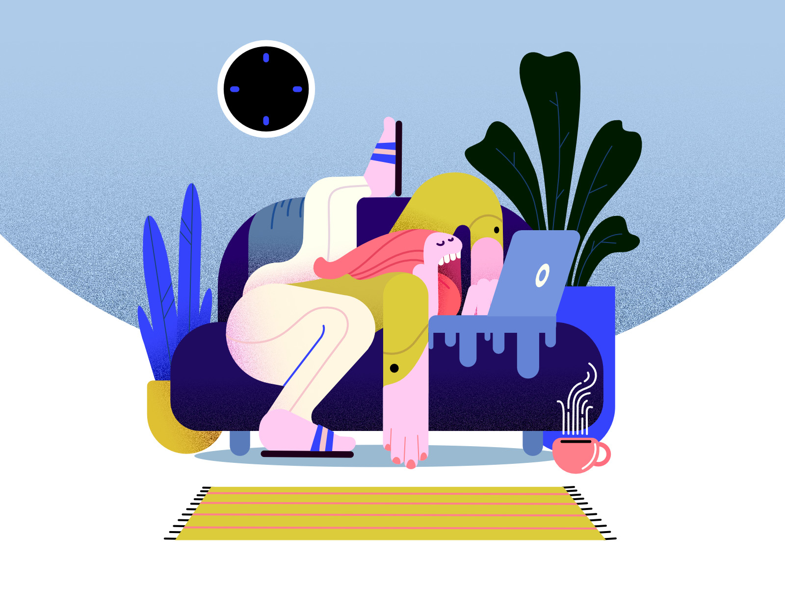 Self isolation - day 15 vector minimal colorful flat affinitydesigner 2d art pastels design illustration