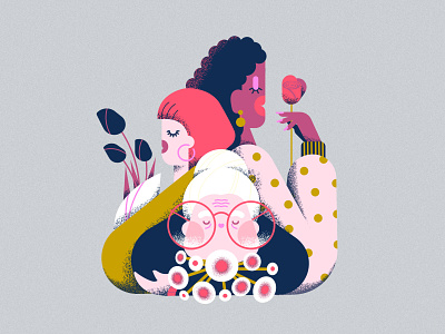 2021 - Women's day illustration 2d affinitydesigner art colorful design feminine flat illustration minimal pastels vector women womensday