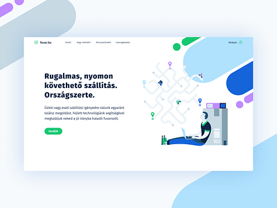 Delivery platform - Landing page design & Illustration