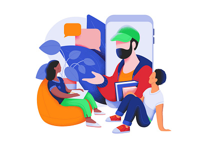 Spot illustration for online teaching platform