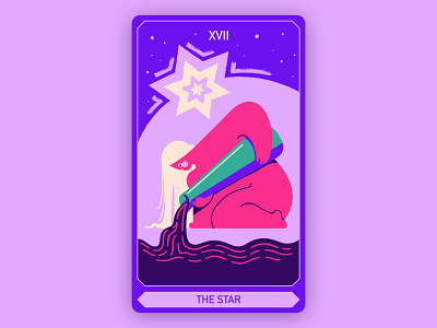 Tarot card design concept - The Star affinity designer art card carddesign colorful design flat graphic design illustration illustrator tarot vector