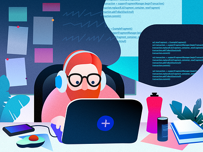 Developers job ad illustration for Mito