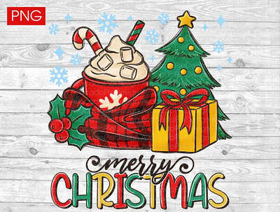 Merry Christmas PNG files for sublimation app branding design graphic design illustration logo typography ui ux vector