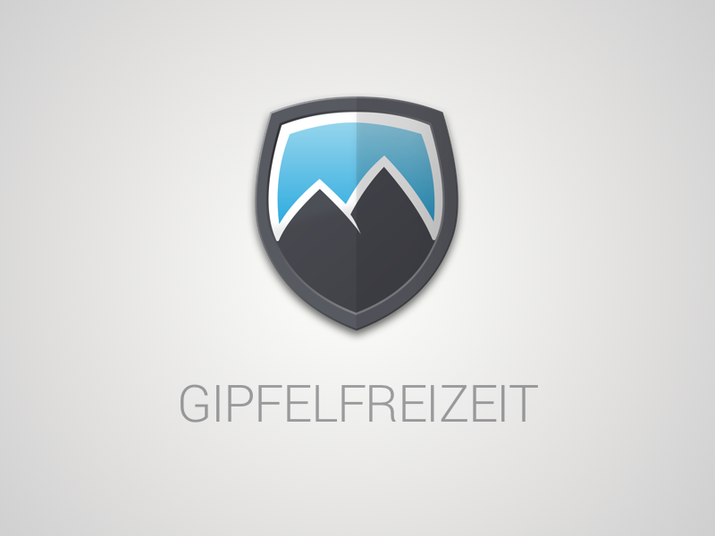 Gipfelfreizeit coat of arms mountains mountaineering logo hiking gipfelfreizeit climbing