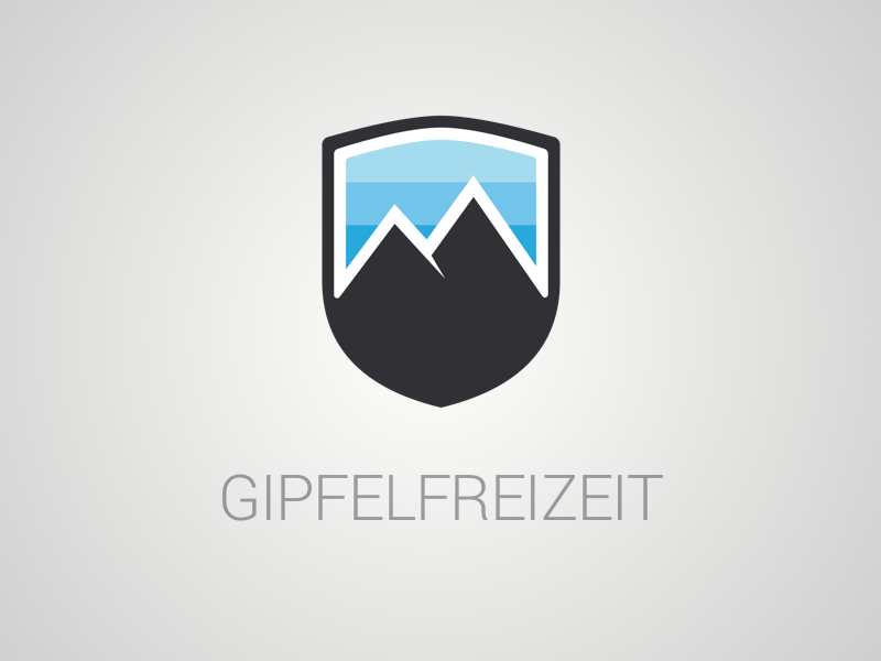 Gipfelfreizeit - New Logo coat of arms mountaineering hiking mountains logo gipfelfreizeit