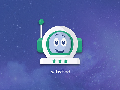 Satisfied Astronaut astronaut rating space